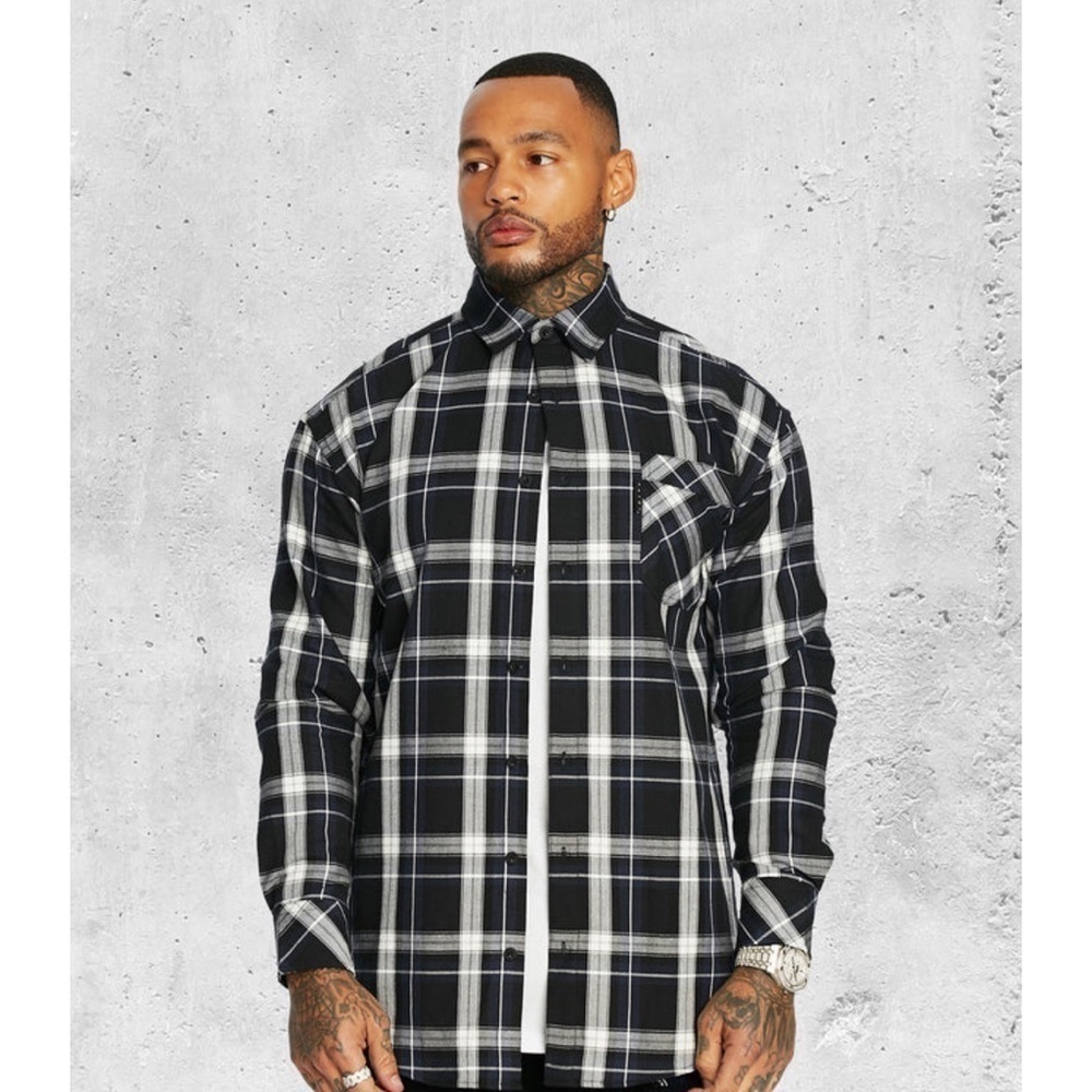 Saint Morta Prima Long Sleeve Flannel Shirt Size Medium NWT